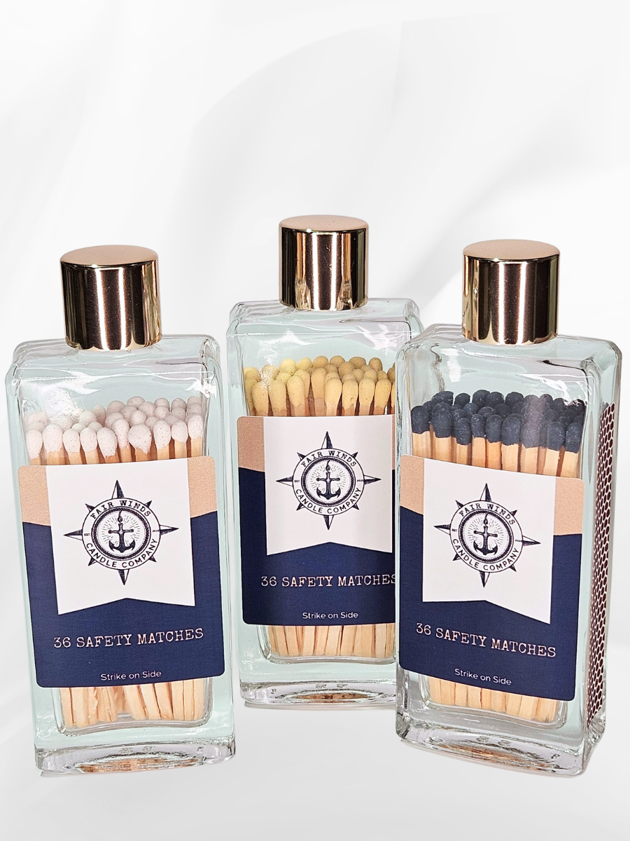 Glass Bottle Safety Matches